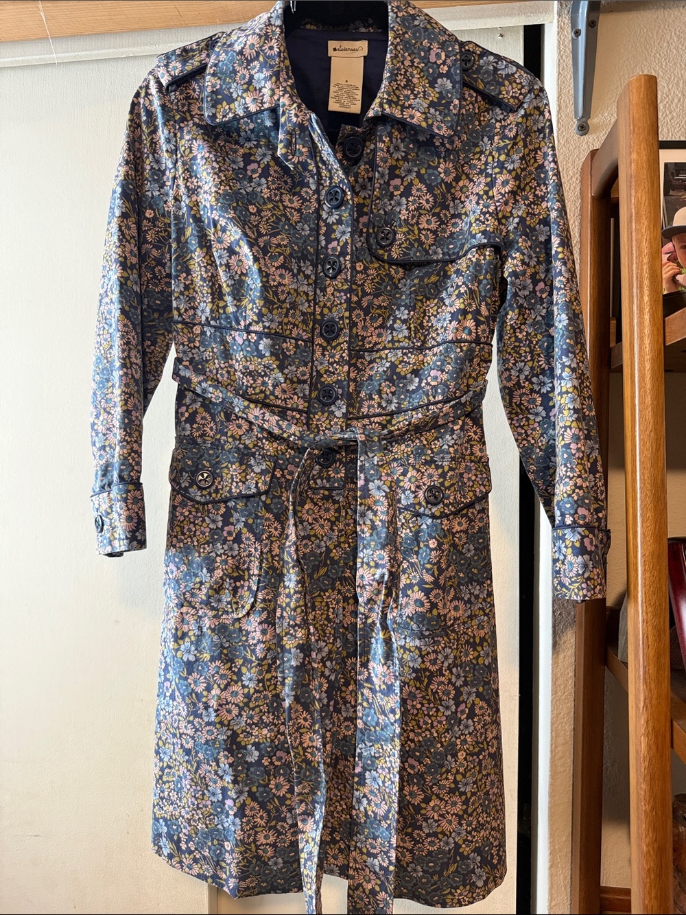 Anthropology floral coat by Elevenses size 4